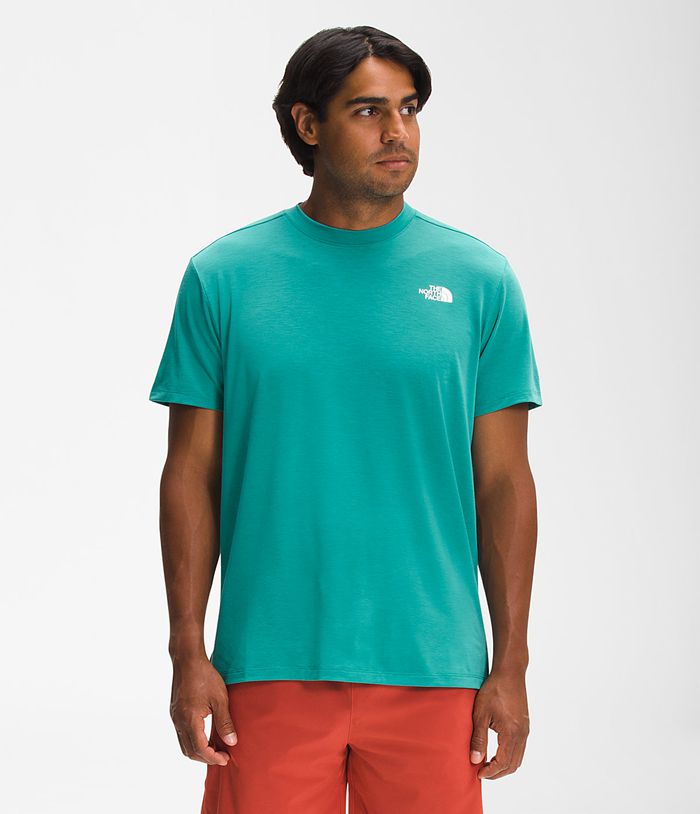 The North Face T-Shirts Wander Short Sleeve Green - Mens - Thailand OTRQU-9134